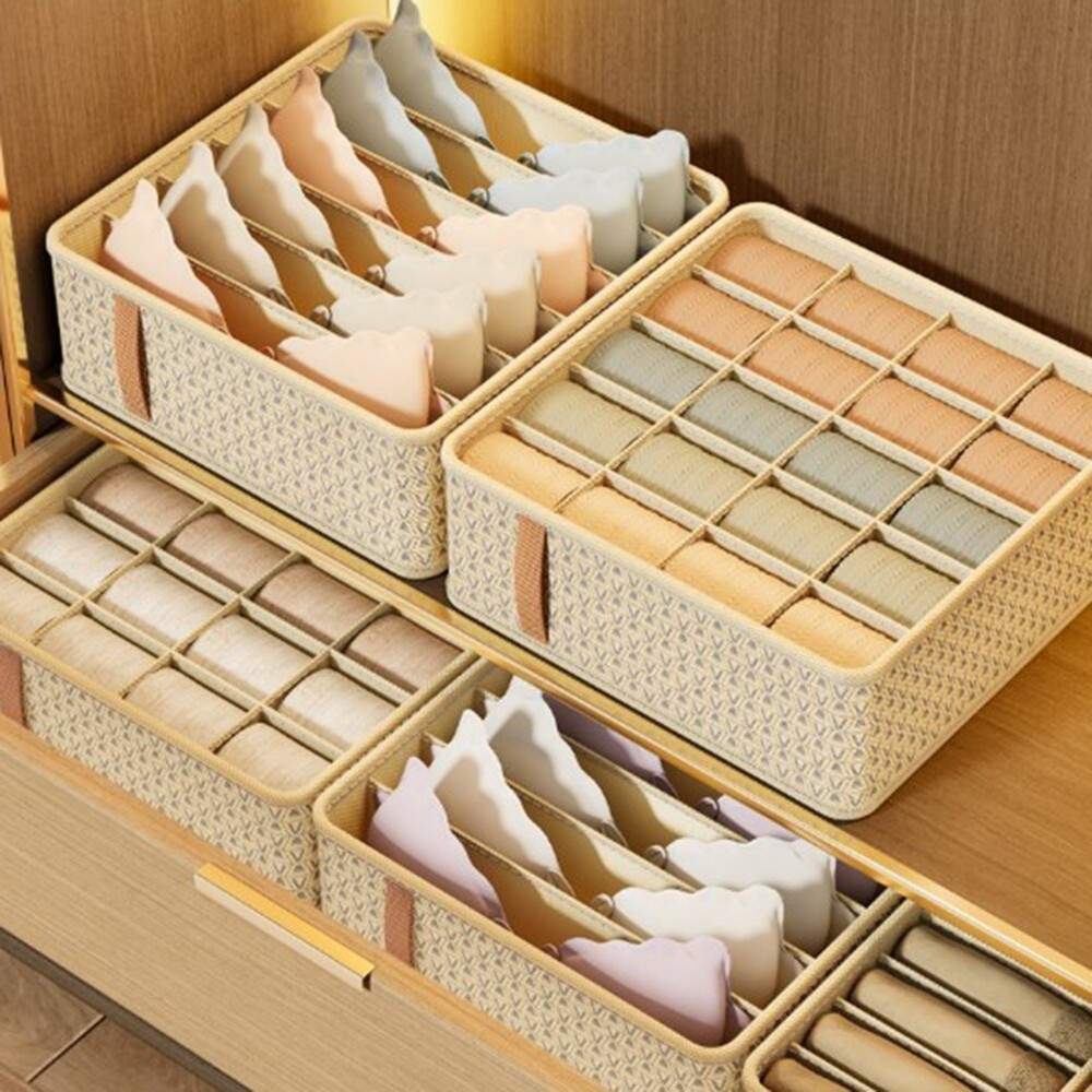 20 Cells Underwear Ties Sock Bra Storage Box Drawer Organizer Box Divider Closet