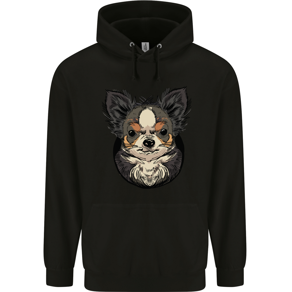 Angry Chihuahua Mens 80% Cotton Hoodie