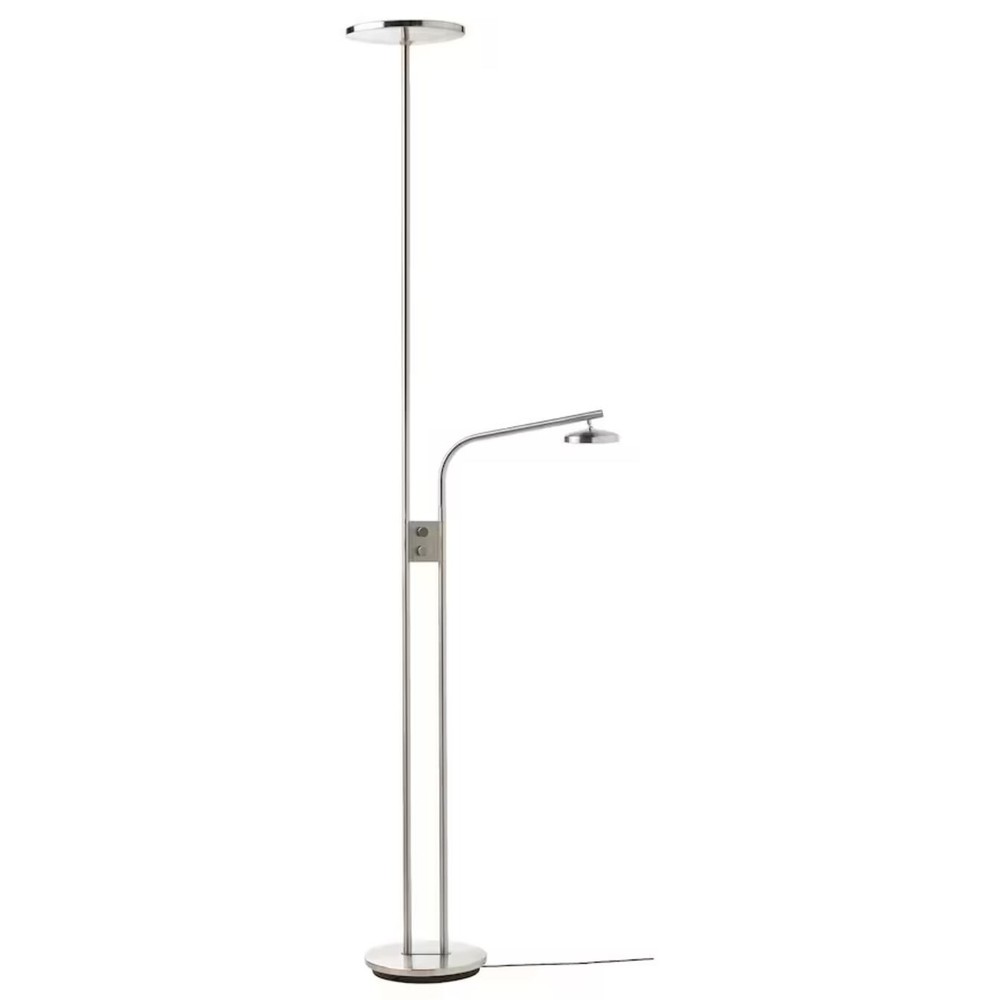 Ikea ISJAKT LED Floor Uplighter/Reading Lamp, Dimmable/Nickel Plated 71