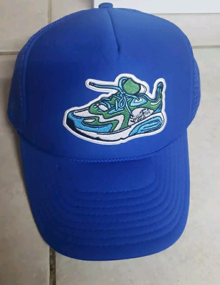 Sweat Fest OKC Vintage Nissin Blue Trucker Hat With Shoe Logo