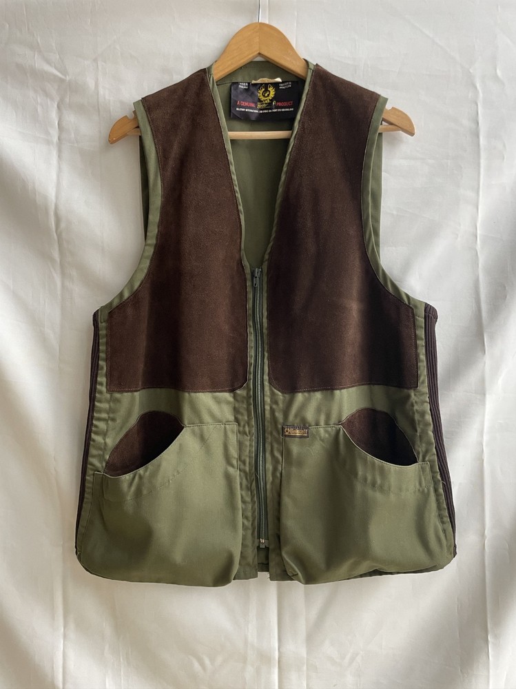 Belstaff Vintage 80's Hunting Shooting Suede Vest Size L