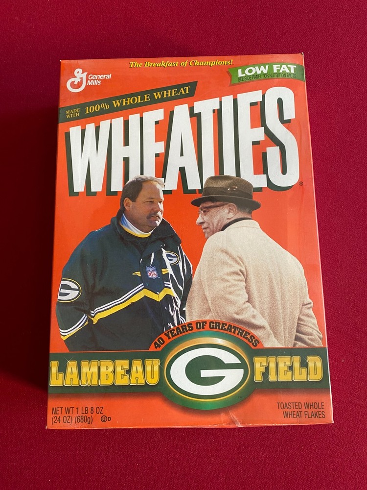 1997, LAMBEAU FIELD, Wheaties Box (Scarce / Vintage) Lombardi
