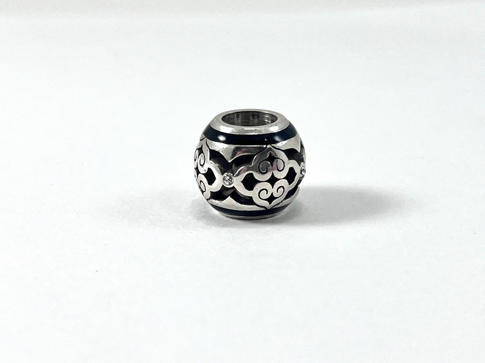 Brighton Black Silver Charm Bead for Bracelets or Necklaces  