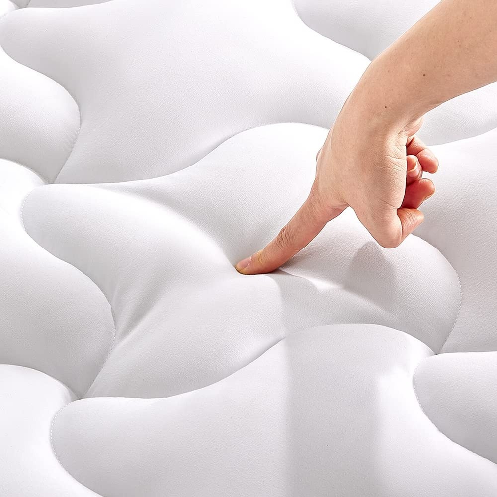 Cooling Mattress Topper Short Queen Mattress Pad, Quilted Fitted Mattress Cov...