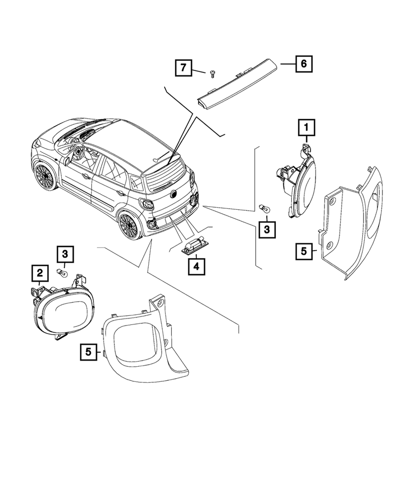 Genuine Mopar Backup Lamp Left 68226912aa
