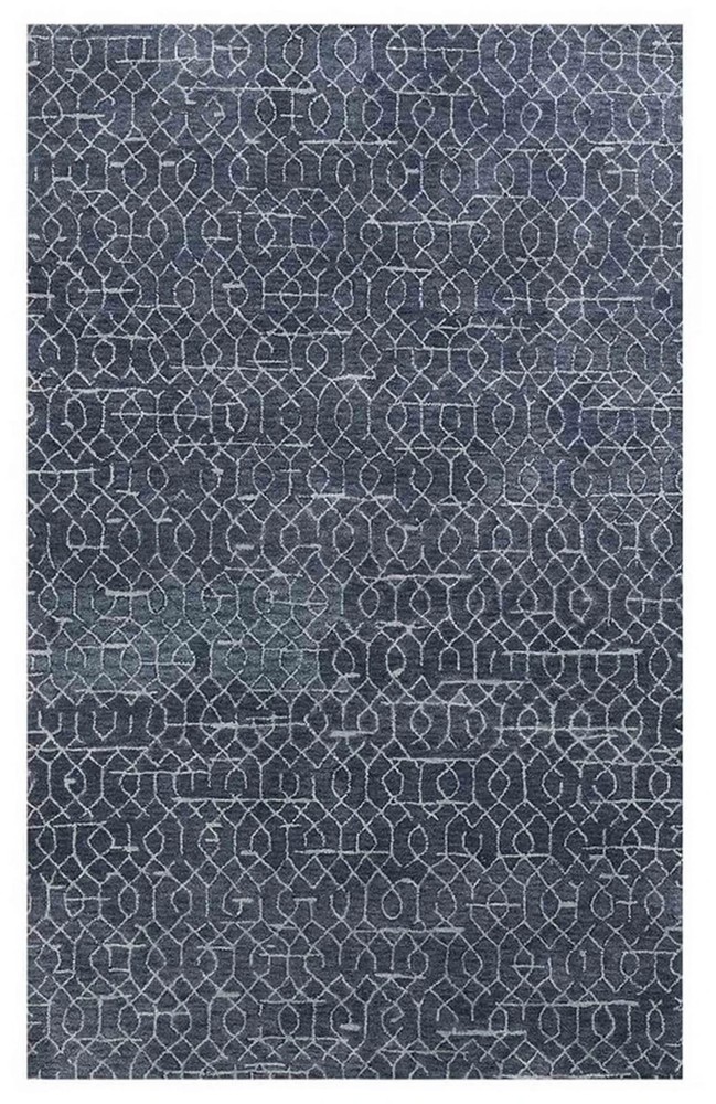 Indigo Blue Handmade Living Room Tufted 100% Wool Area Rugs & Carpets