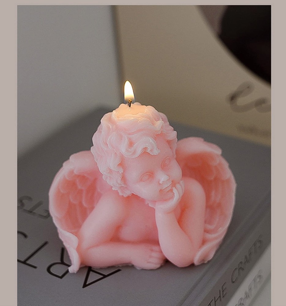 Angel Shaped Scented Candle,150G Aroma Soy Wax Decorative Candle,Handmade Aes...