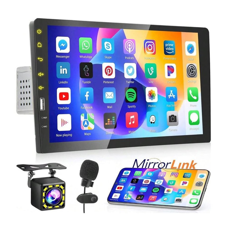 9inch Car Stereo Single Din Radio Touchscreen With Backup Camera