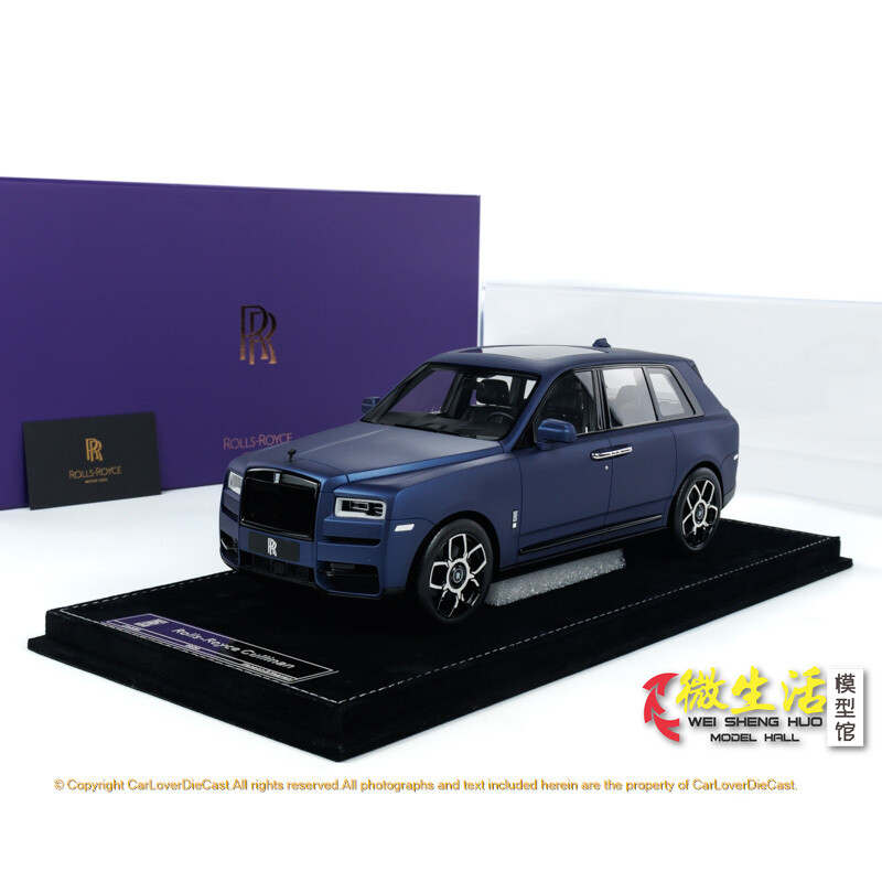 HH 1:18 Scale Rolls-Royce Cullinan BB Matte Blue Car Model Limited Collection