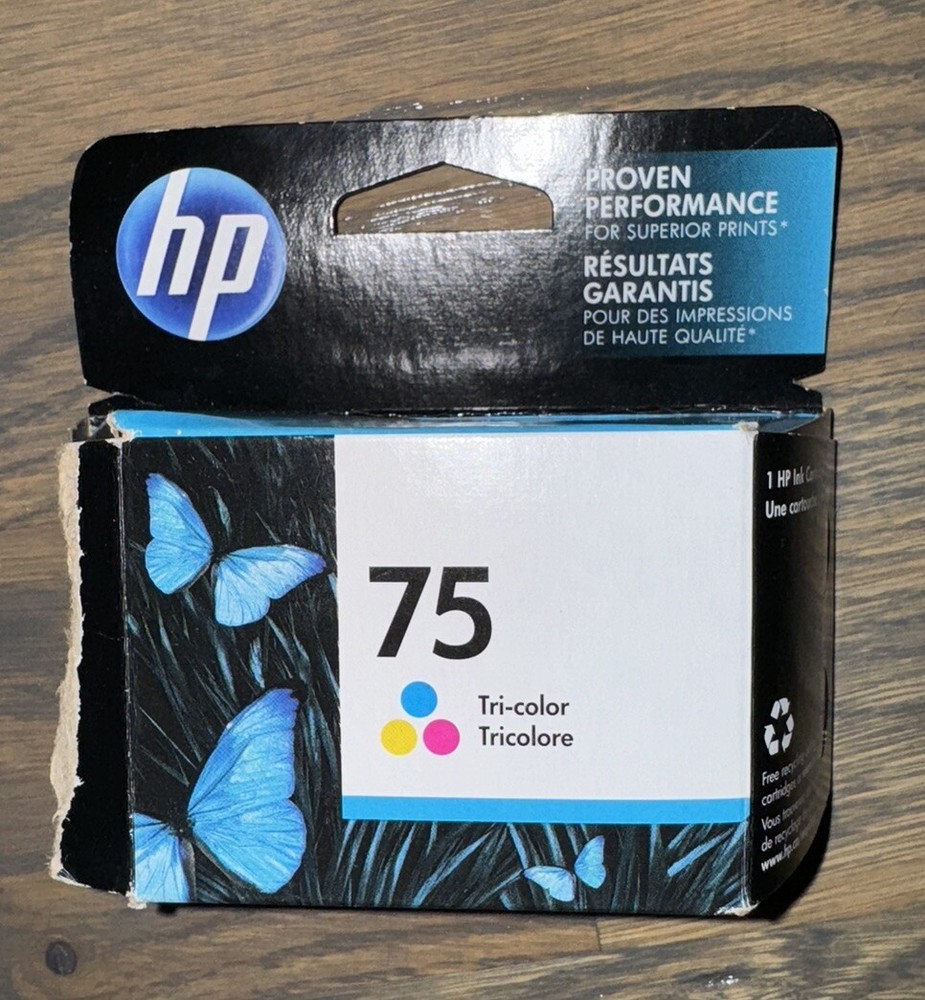 HP 75 Tri color Ink Cartridge Genuine OEM CB337WN NIB, Current Date Ships Fast