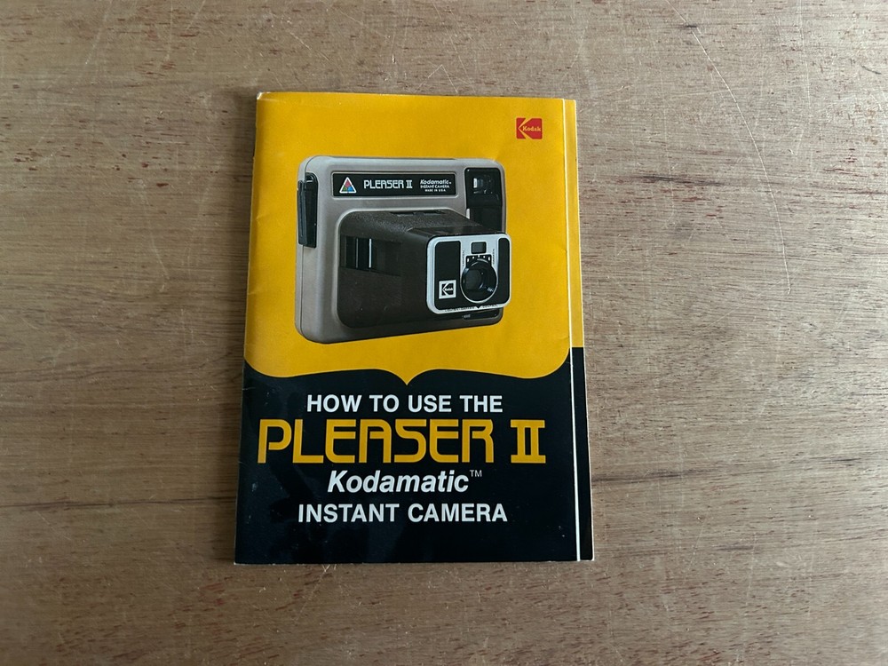 Pleaser 2 Instant Camera Instructions Kodamatic Kodak How To 1982 Vtg Booklet