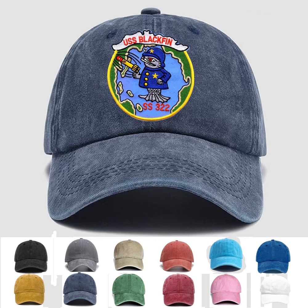 Custom Embroidered Hat SS-322 USS Blackfin, Veteran Cap, Trucker Hat, Gift Idea