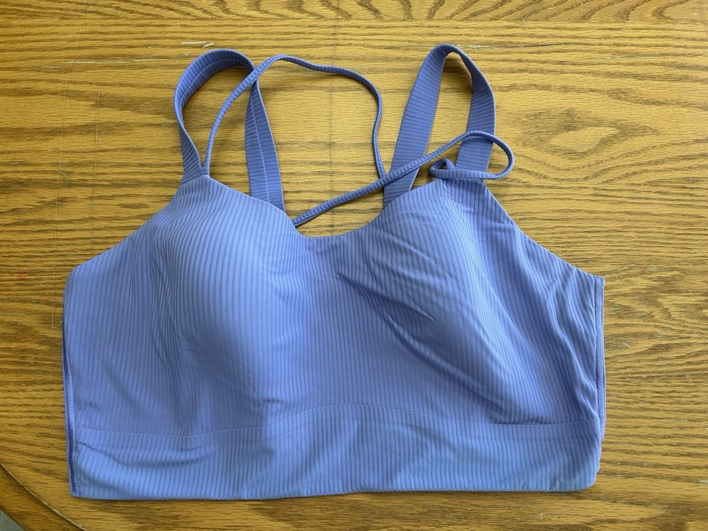 Lululemon Women's Light Purple Athletic Sports Bra, Size Large