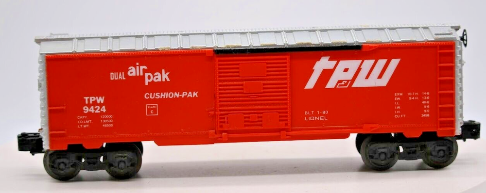 LIONEL MPC 9424 TPW Die Cast O Gauge 1:48 Scale Boxcar Model Train