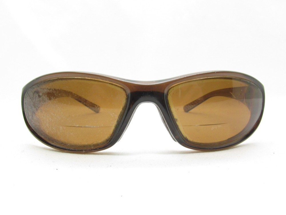 NIKE DEBUT EVO573 223 007 BROWN SPORTS WRAP EYEGLASSES FRAMES 60-150 118106