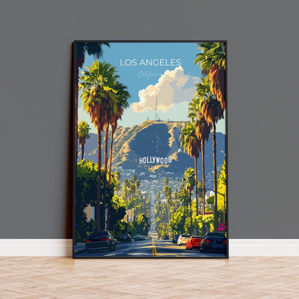 Los Angeles Travel Poster Travel Print Of Los Angeles California Los Angeles