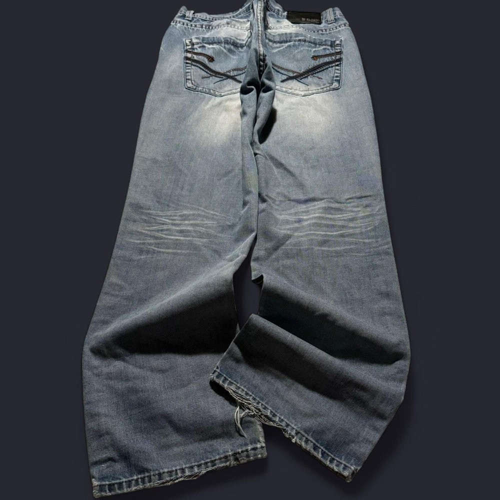 baggy relaxed southpole style skater Y2k Wide Leg Black Premium jeans - 38x32