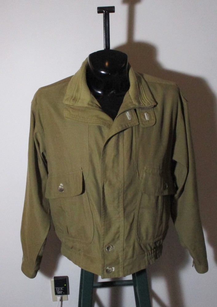 ABERDEEN Collection Taupe Brown Full Zip Jacket Men's Size M