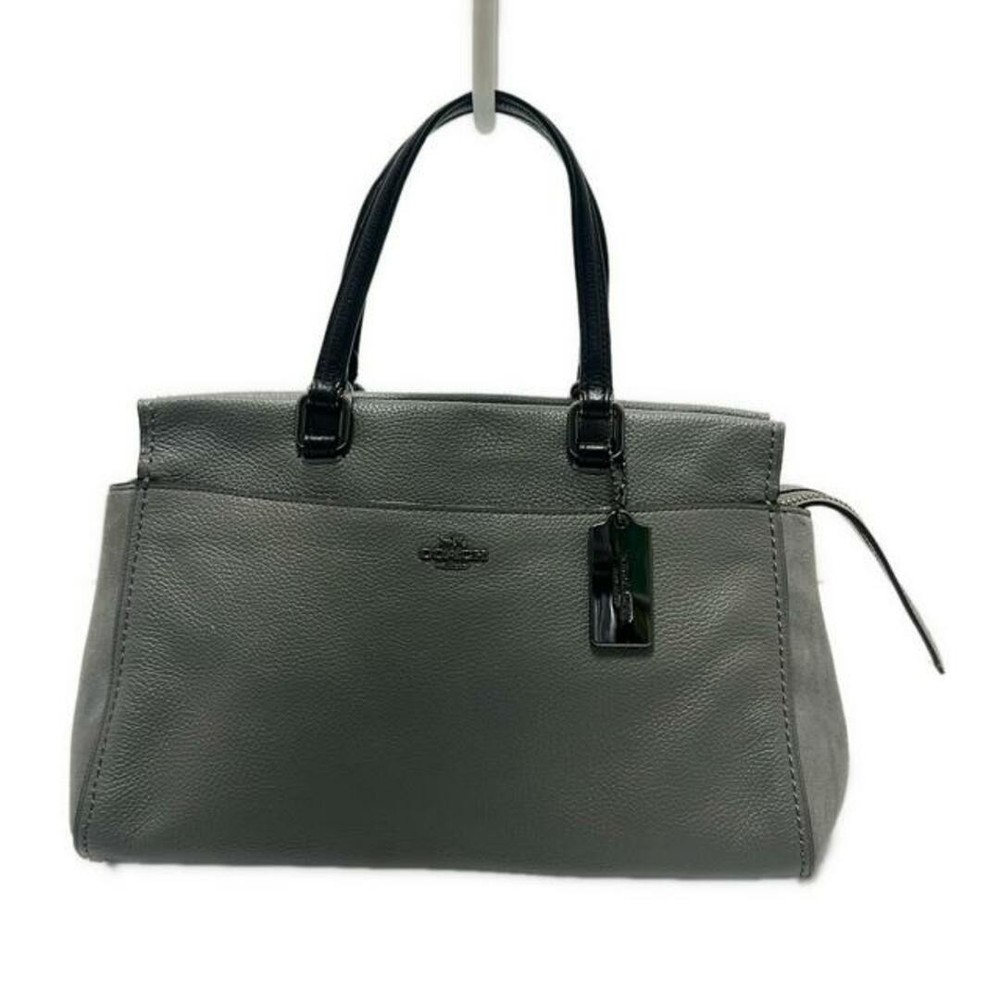 COACH Gray Leather Handbag 25006 Stylish & Durable