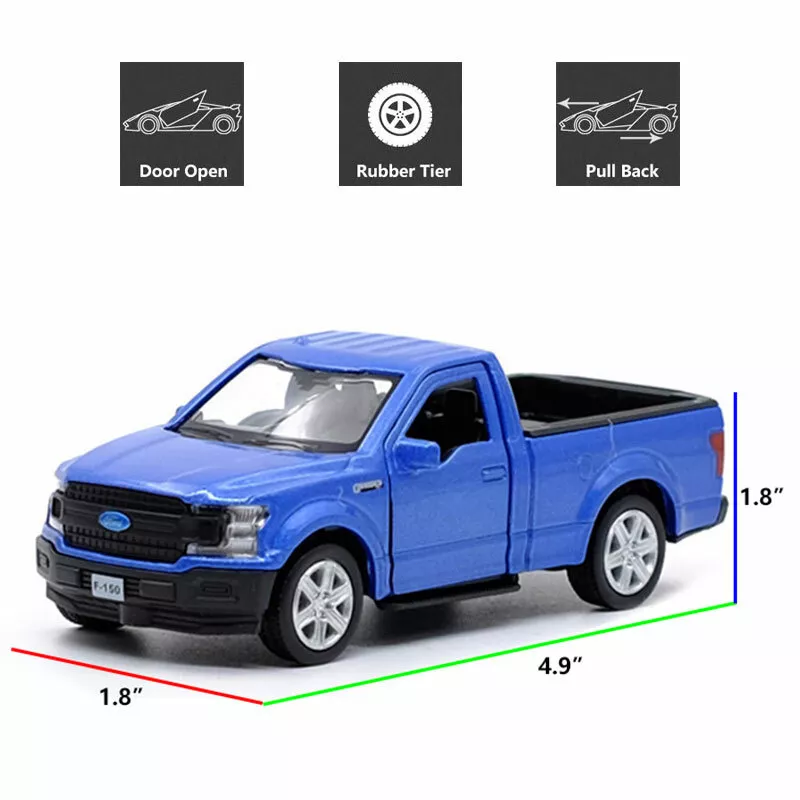 Ford F150 Pickup Truck 1/36 Model Car Diecast Toy Vehicle Collection Gift Blue