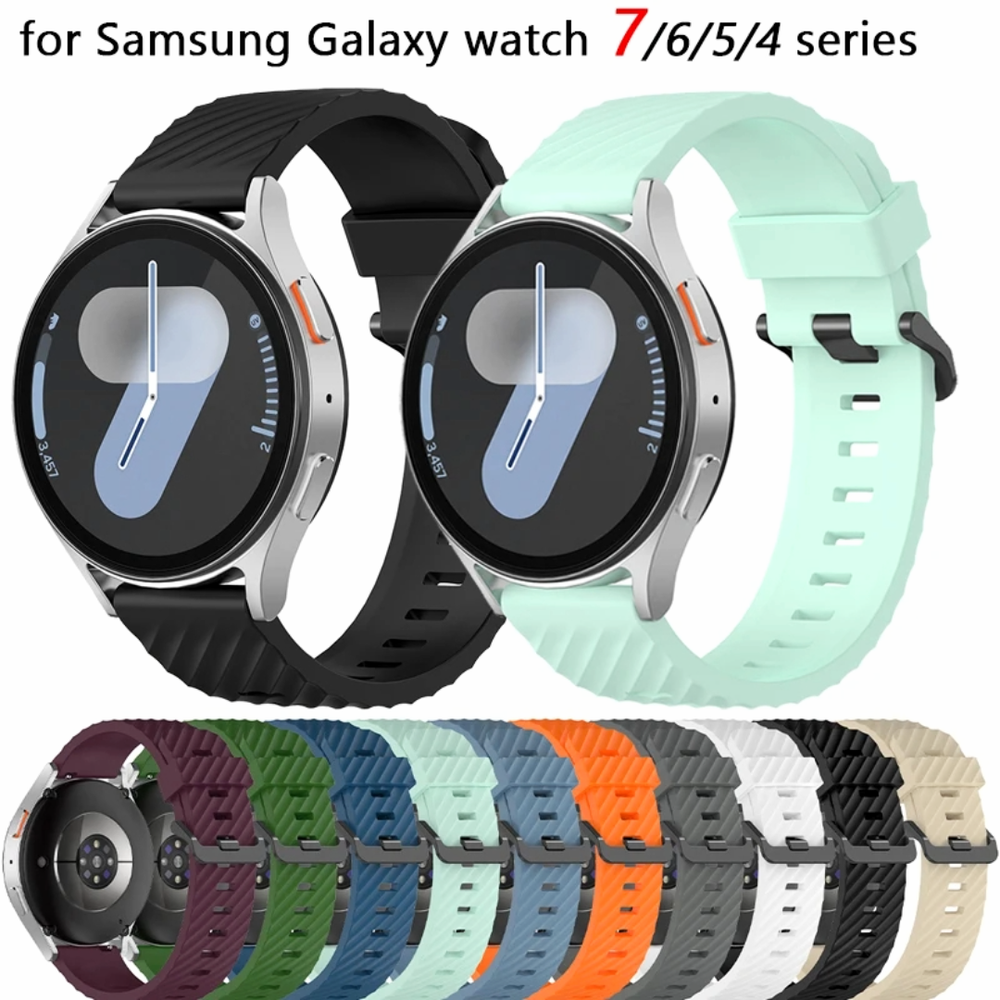 Sport Silicone Watch Band For Samsung Galaxy Watch 7/6/5/4/FE 40/44/47mm Strap