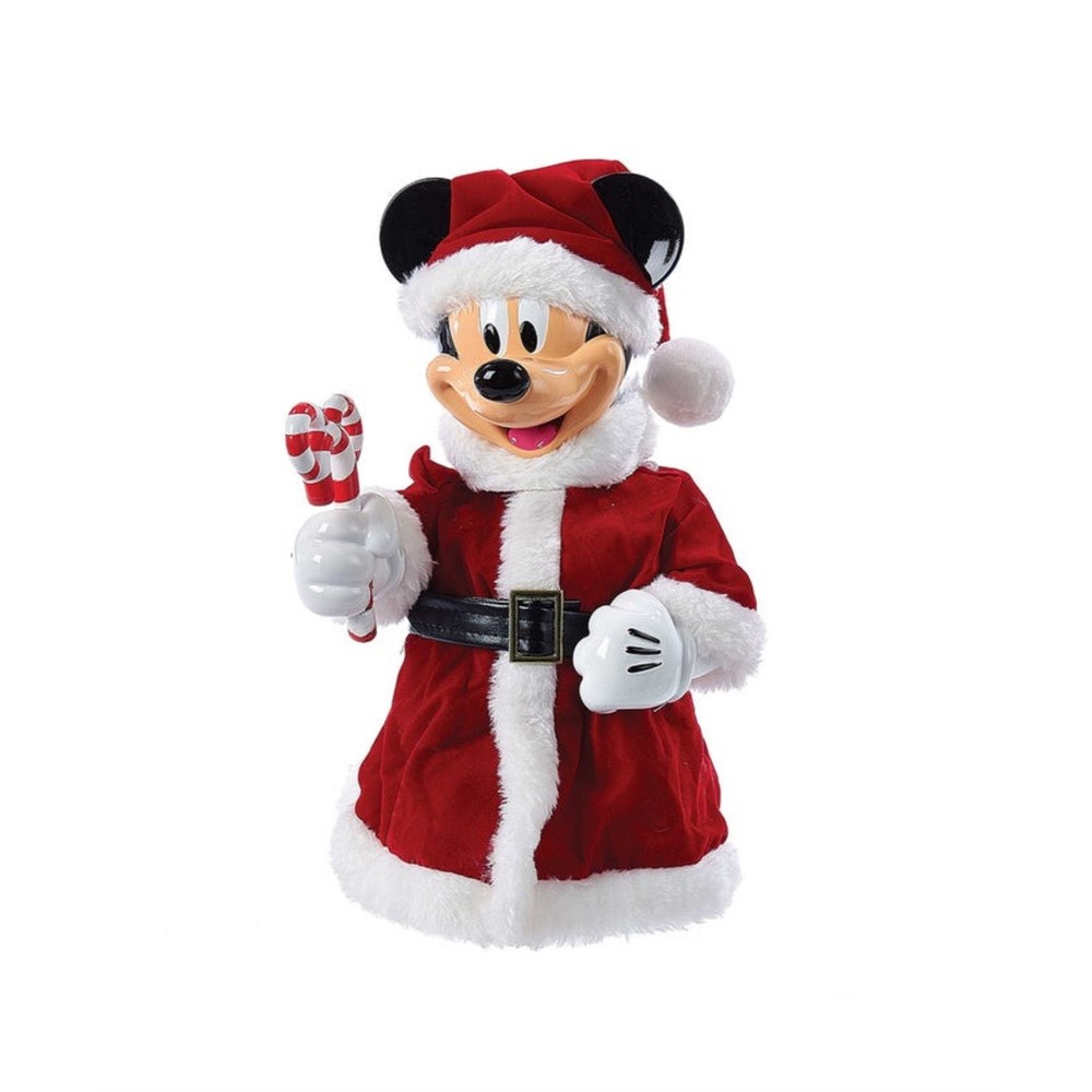 Kurt Adler Un-Lit Disney Mickey Mouse With Bendable Arms Treetop, 10