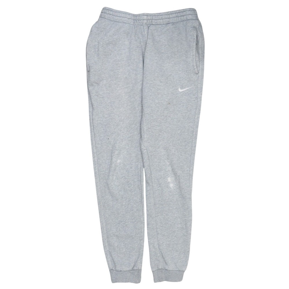 Nike Mens Joggers Grey Fleece Elastic Waist Relaxed Fit Tapered Sweatpants S