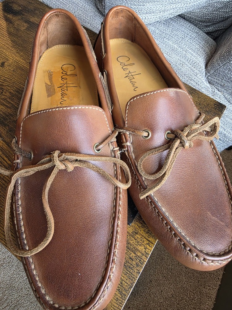Size 8.5D Cole Haan Gunnison Brown Leather Driving Loafers Men’s Slip On Shoes