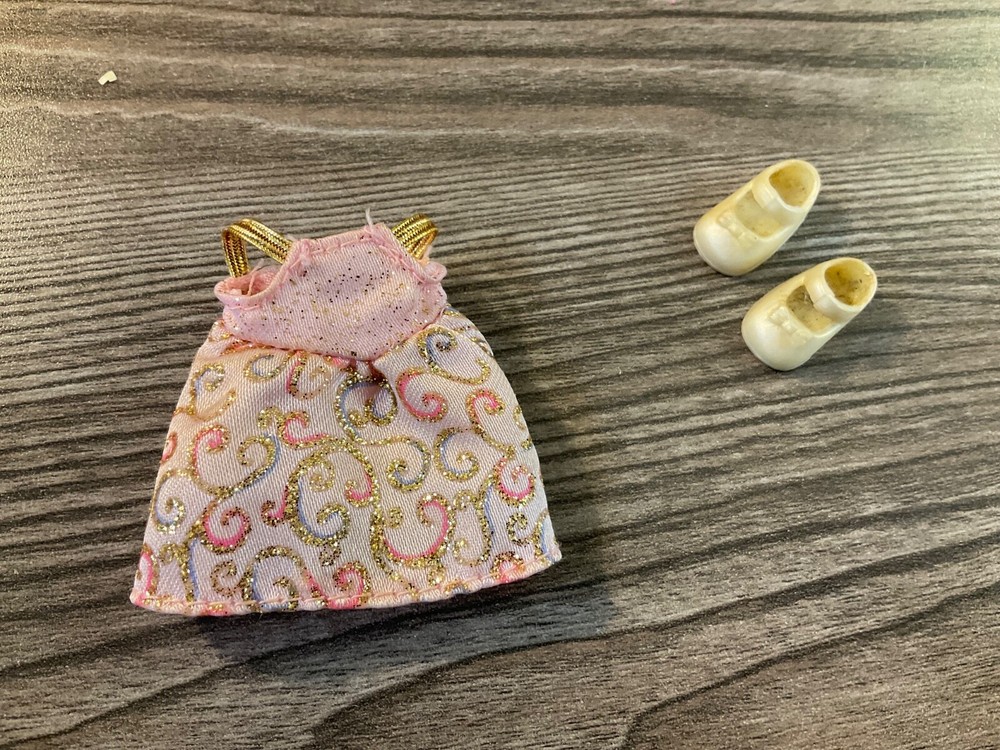 Mattel Barbie Kelly Doll Clothes Dress &  Shoes Set Lot # 32