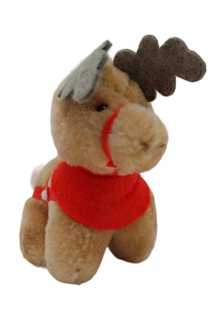 McDonald's Coca Cola Plush Reindeer Christmas Ornament 1985 Stuffed Animal