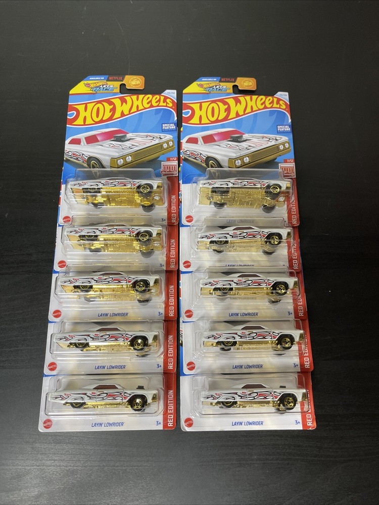 2024 Hot Wheels Layin Lowrider Target Exclusive Red Edition Lot of 10 Brand New Unopened Collectible Cars