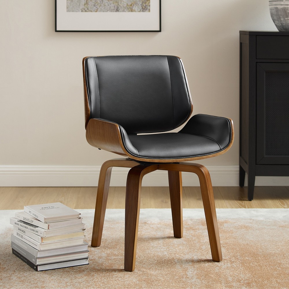 Mid-century Modern Art Leon Swivel Accent Chair with Stylish Design