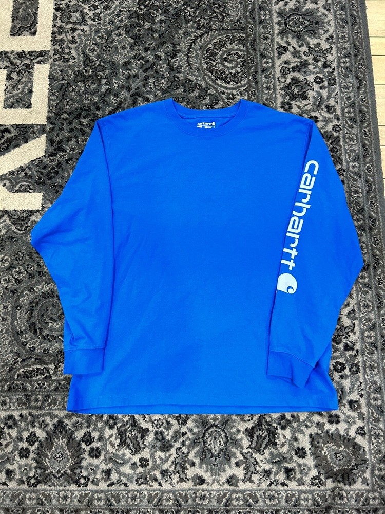Size Large Carhartt Men's Long Logo Sleeve Graphic T-Shirt
