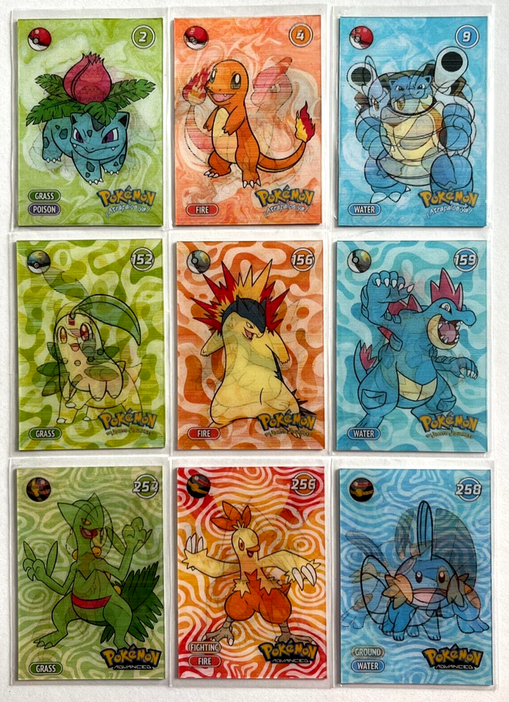2024 CARDS 3D POKEMON All Starters - Full Set 27/27 Peru Lenticular Charizard