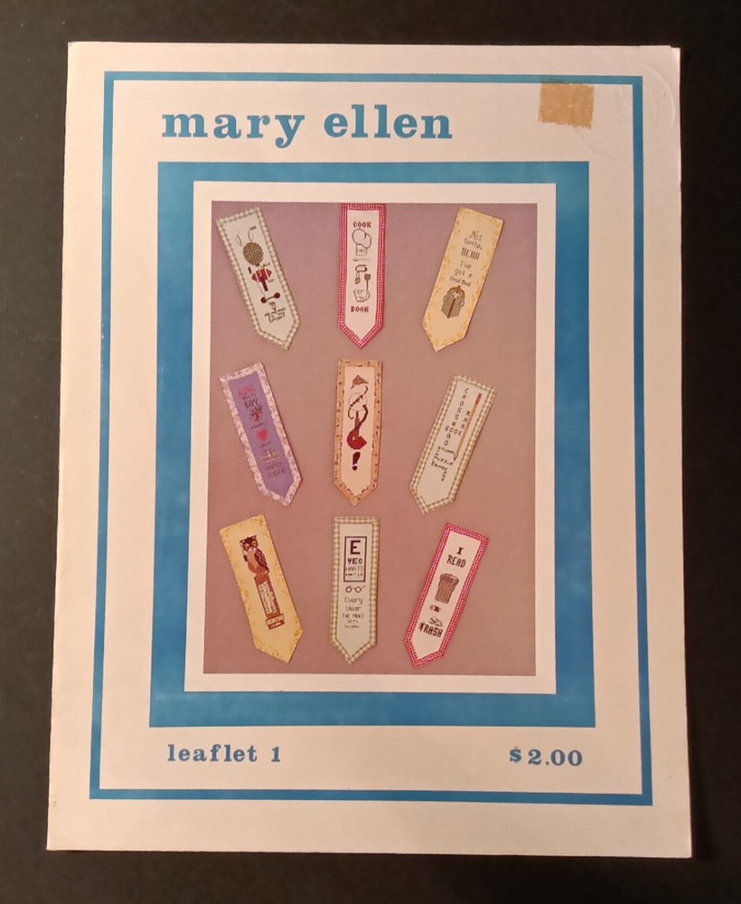 BOOKMARKS Mary Ellen Counted Cross Stitch Owl Sports Cookbook