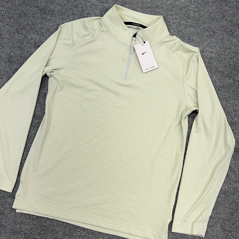 Nike Golf Pullover Mens S Cream Dri-Fit ADV Vapor Performance Lightweight NEW