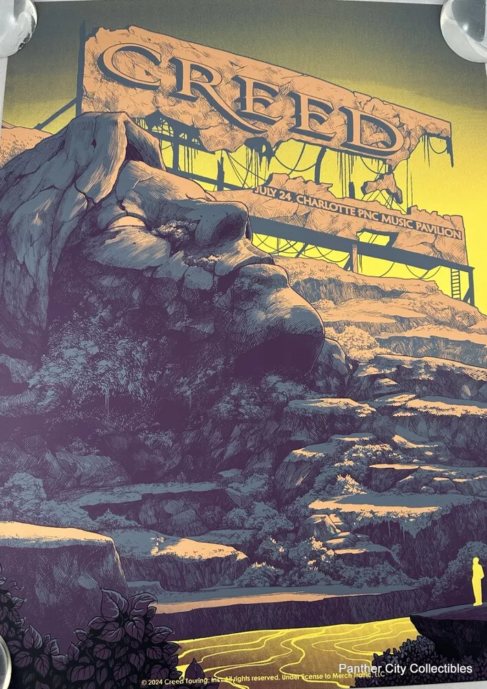 Creed Charlotte 2024 2025 Tour Poster x/1200 Holo Seal Concert Poster