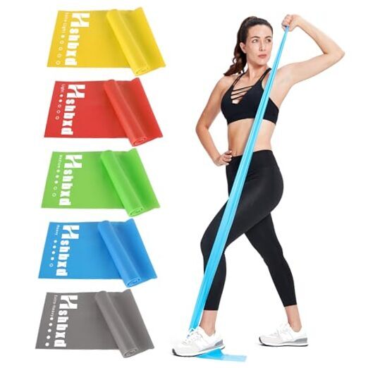 Resistance Bands for Working Out, Physical Therapy Bands, Five Colors 5-80lbs