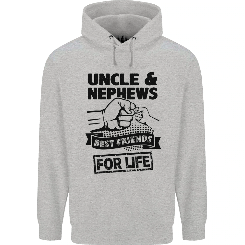 Uncle & Nephews Best Friends Day Funny Mens 80% Cotton Hoodie