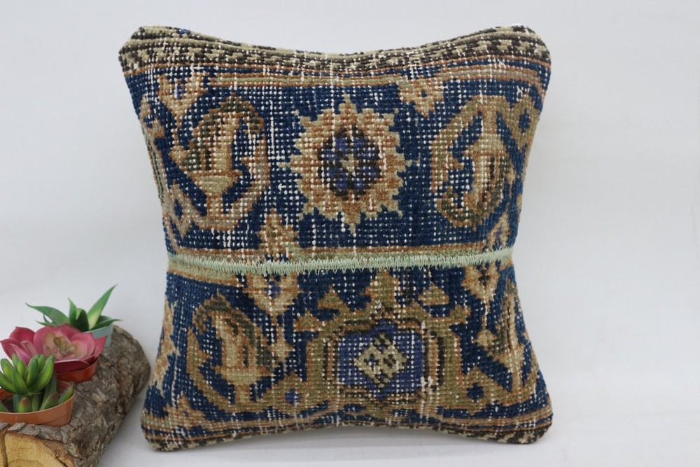 Boho Pillow Sham Cover, Vintage Kilim Throw Pillow, 12