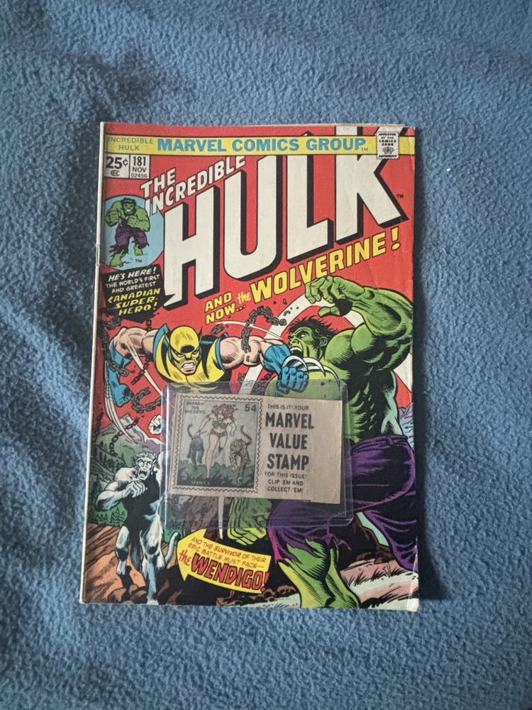 Incredible Hulk #181 - Original Comic - Great Shape. Comes With Stamp