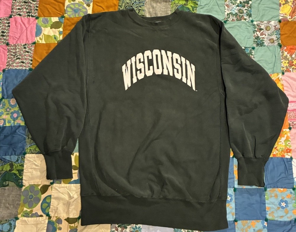 Vintage 90s Champion Reverse Weave Wisconsin Badgers Sweatshirt Size XXL USA