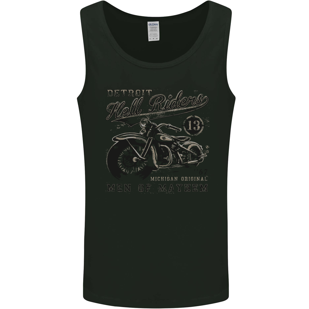 Hell Riders Biker Motorbike Motorcycle Chopper Mens Vest Tank Top