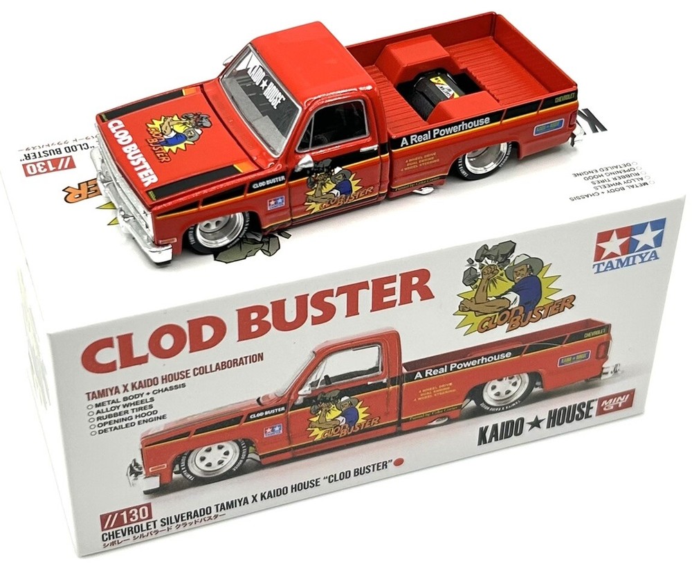 KAIDO HOUSE MINI GT CHEVROLET SILVERADO TAMIYA CLOD BUSTER SQUAREBODY