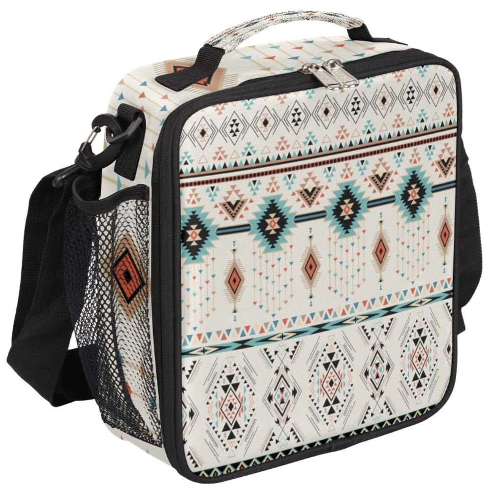 Insulated Navajo Aztec Lunch Tote Bag for Women & Men