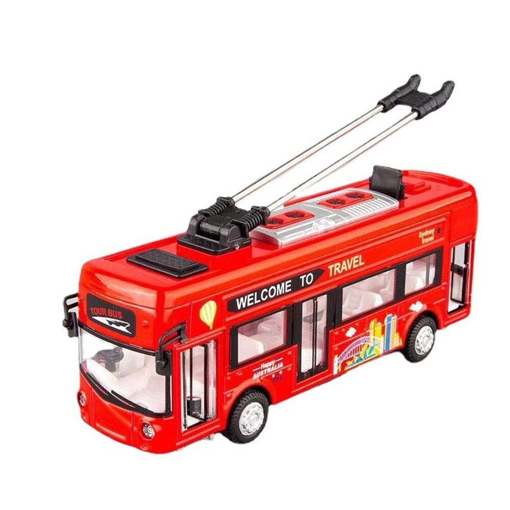 1:50 Kids Toys Alloy Bus Model London Single  Tram Bus Vehicles Car8015