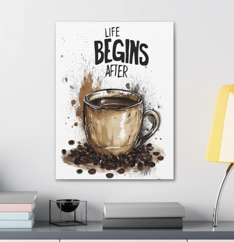 Coffee Lover Wall Art Poster for Kitchen Decor