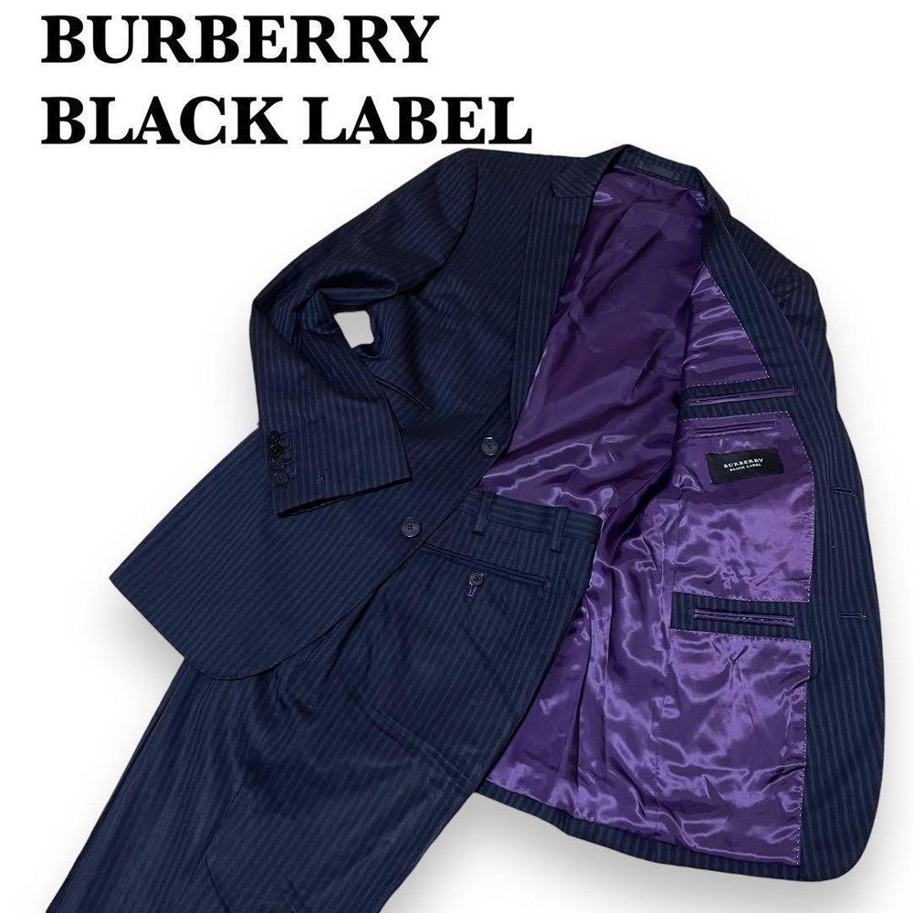 Burberry Black Label S95 2B suit set up black size 38 F/S from Japan