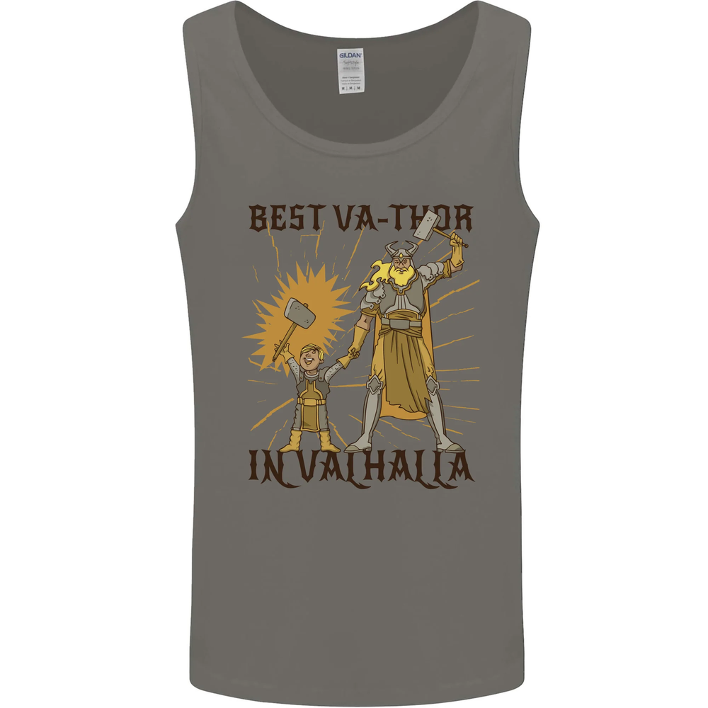 Best Va Thor in Valhalla Viking Fathers Day Mens Vest Tank Top