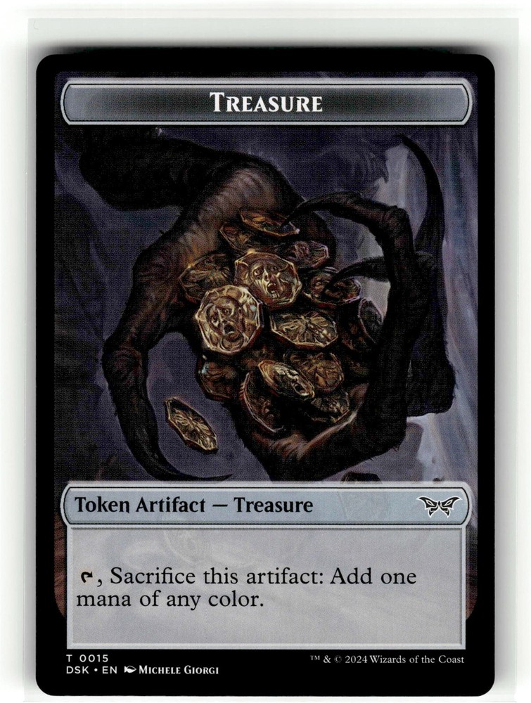 TREASURE // MANIFEST DOUBLE-SID Duskmourn House of Horror #15//18 DSK(NM+)(MTG)